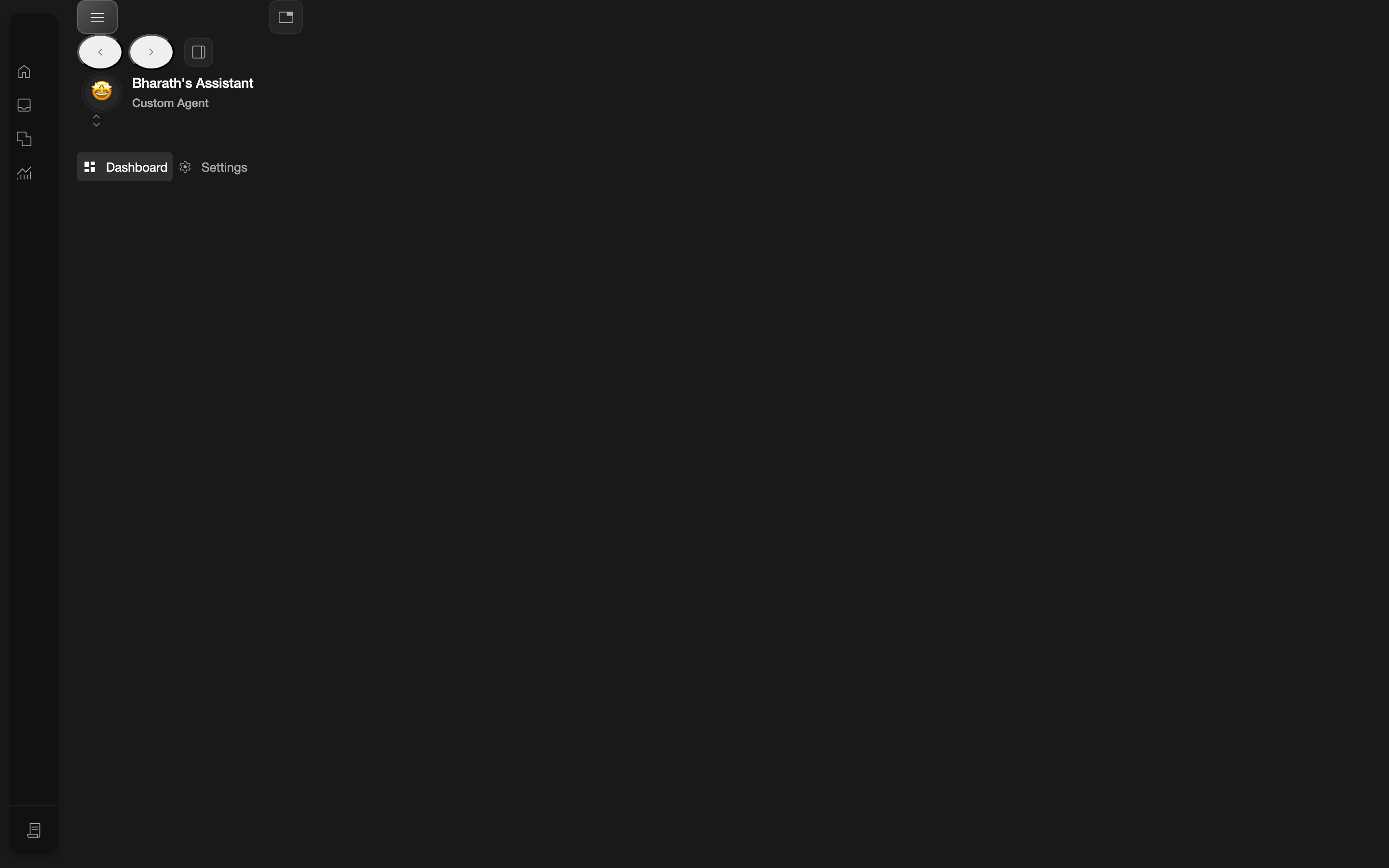 An agent's dashboard view