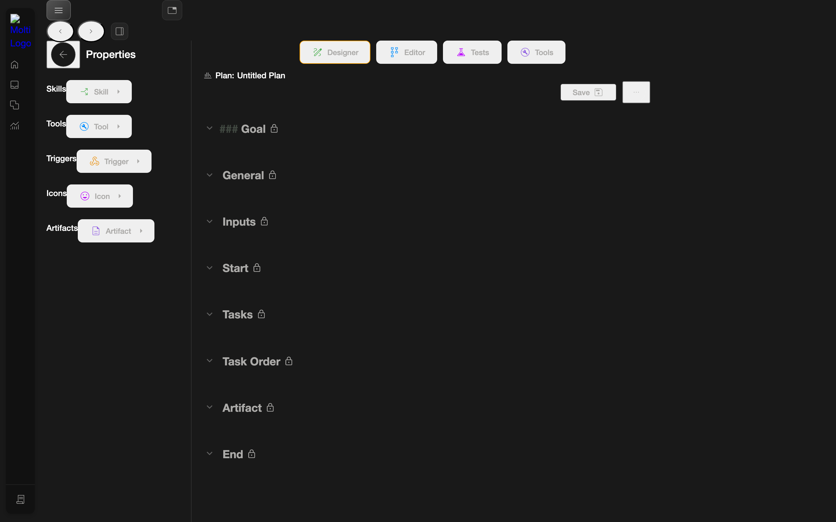 The Māui Designer plan builder
